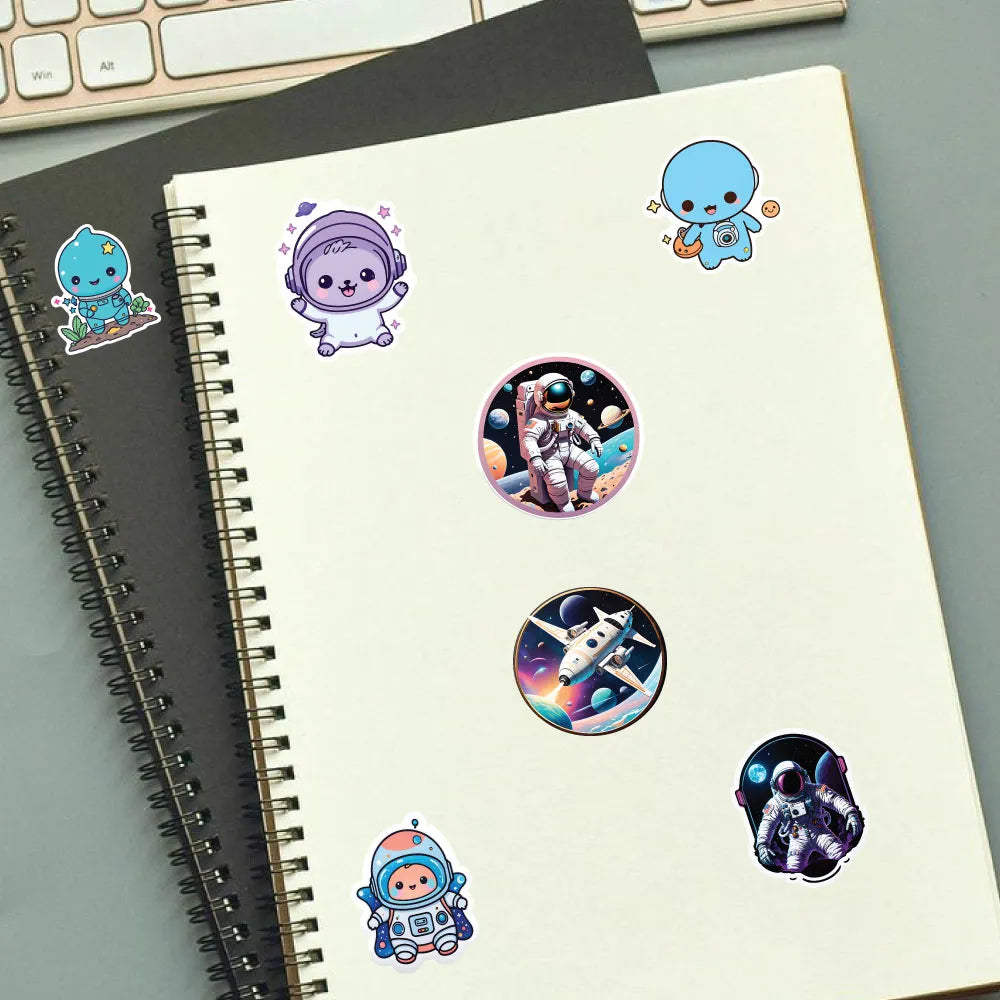 Space Sticker Bundle – 49 Waterproof Aesthetic Stickers Infographic