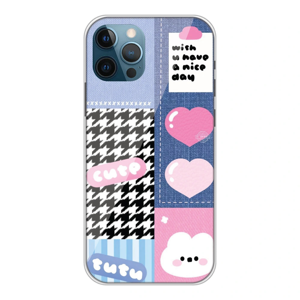 Cute Pink Bear Collage - Silicone Case For Apple iPhone Models apple iphone 12 pro max