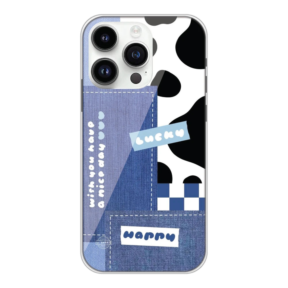 Cow Print Collage - Printed Silicone Case For Apple iPhone 14 Pro
