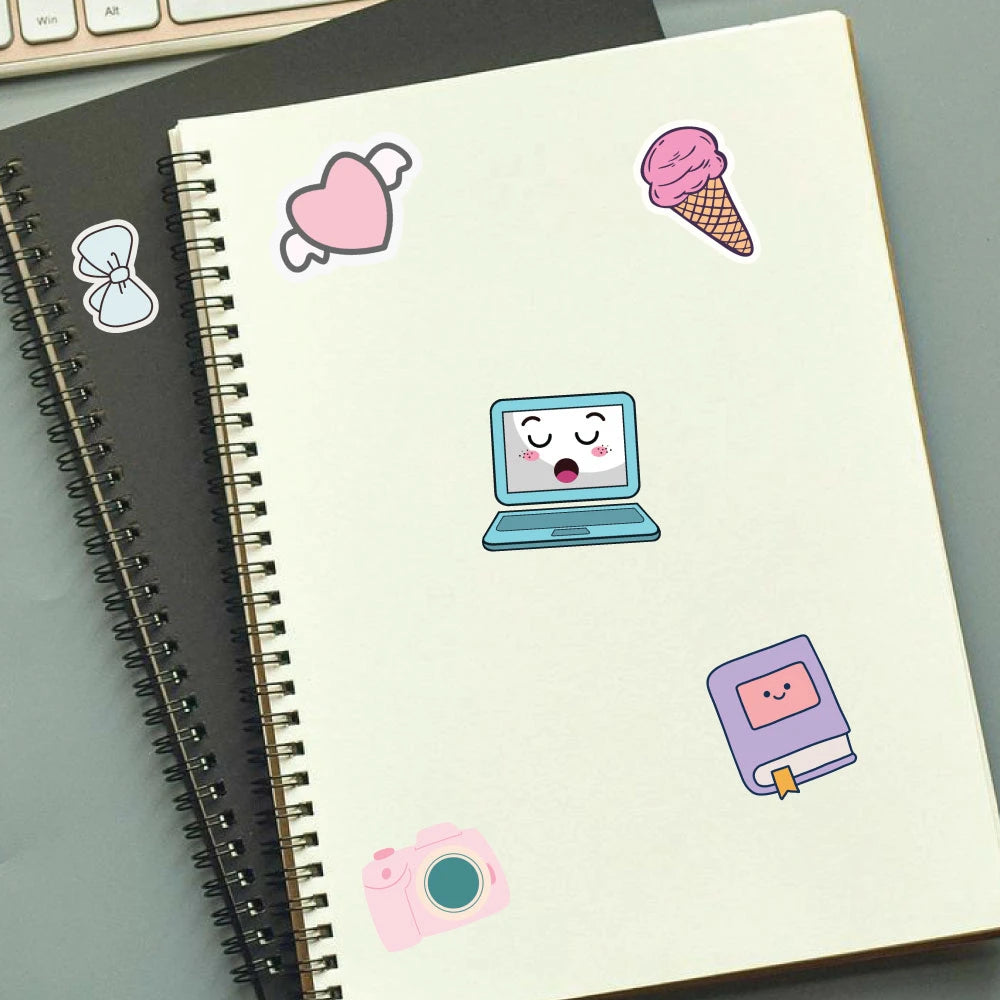 Cute Sticker Bundle – 45 Waterproof Aesthetic Stickers Infographic