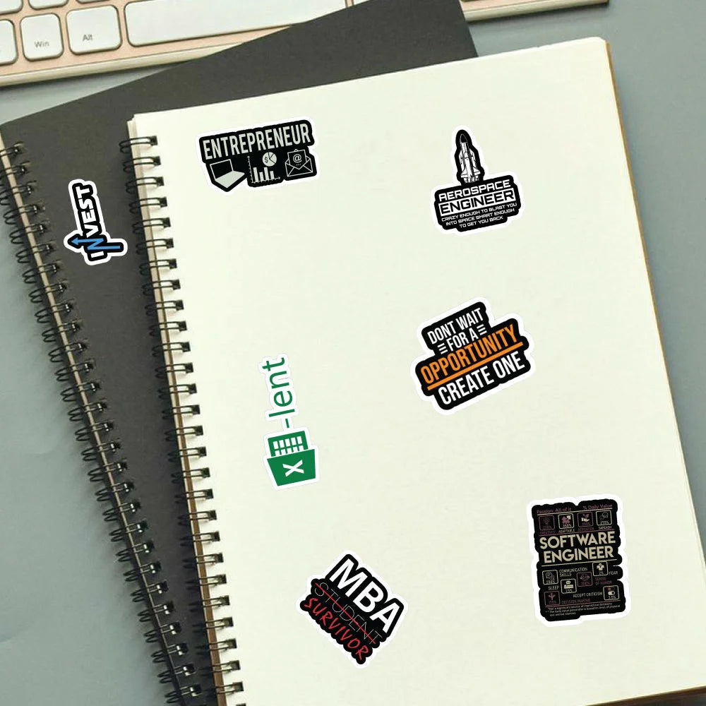 Professional Sticker Bundle – 47 Waterproof Aesthetic Stickers Infographic