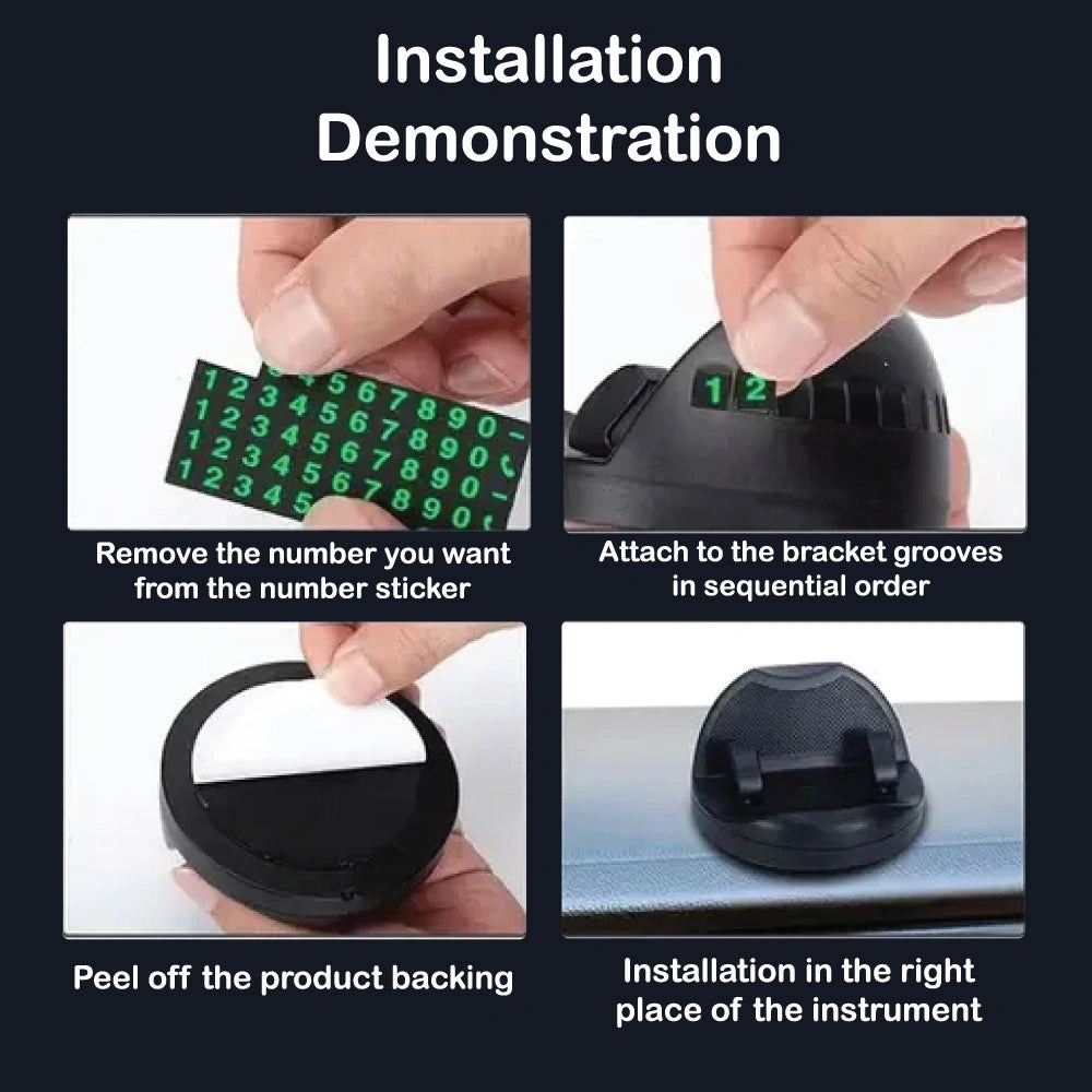 Black car phone holder on a white background Infographic
