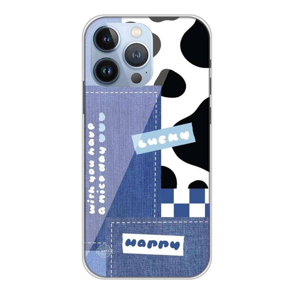 Cow Print Collage - Printed Silicone Case For Apple iPhone 13 Pro