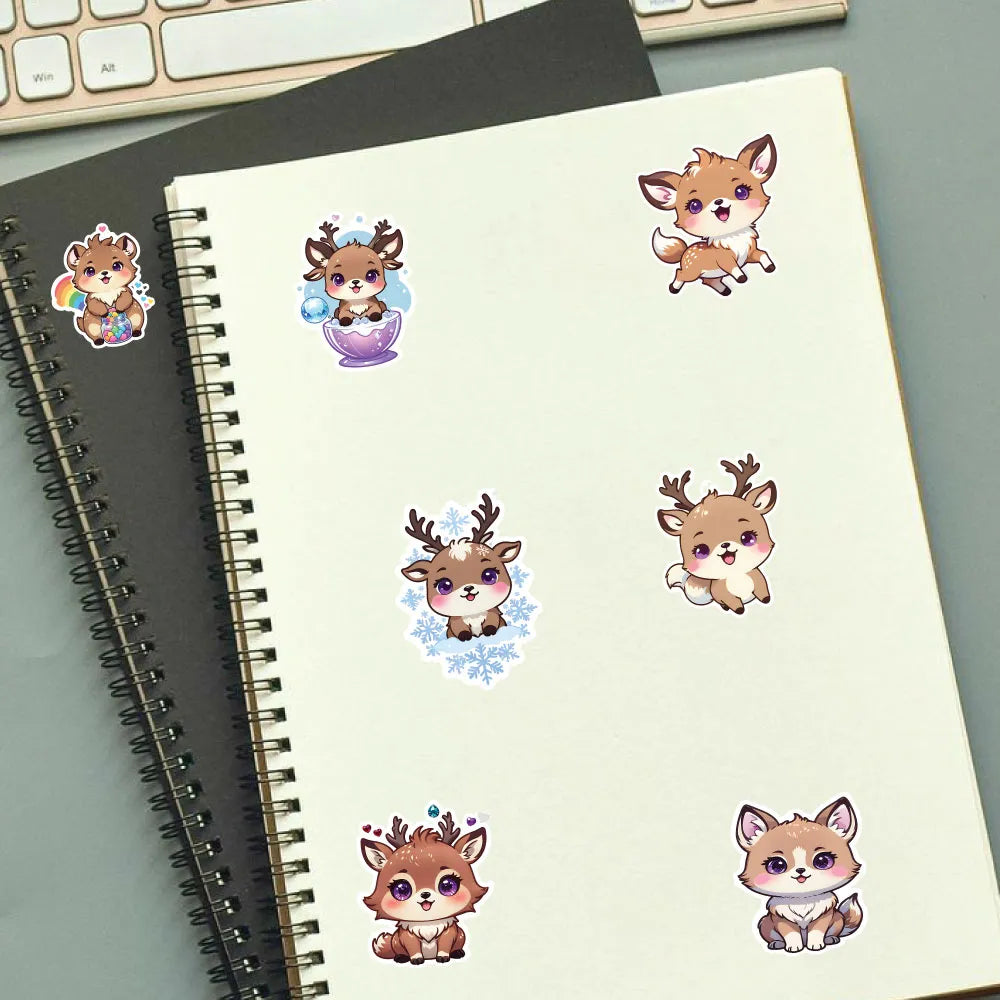 Deer Sticker Bundle – 41 Waterproof Aesthetic Stickers Infographic