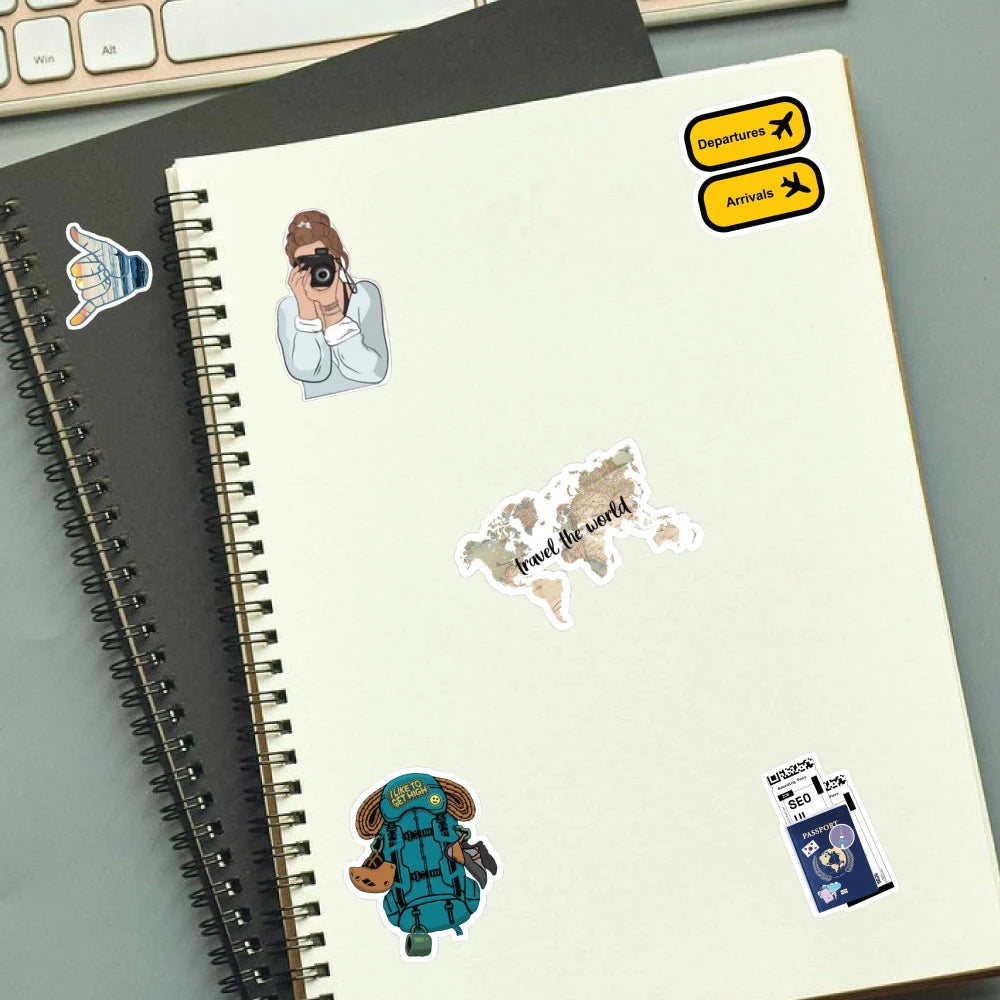 Places Sticker Bundle – 47 Waterproof Aesthetic Stickers Infographic