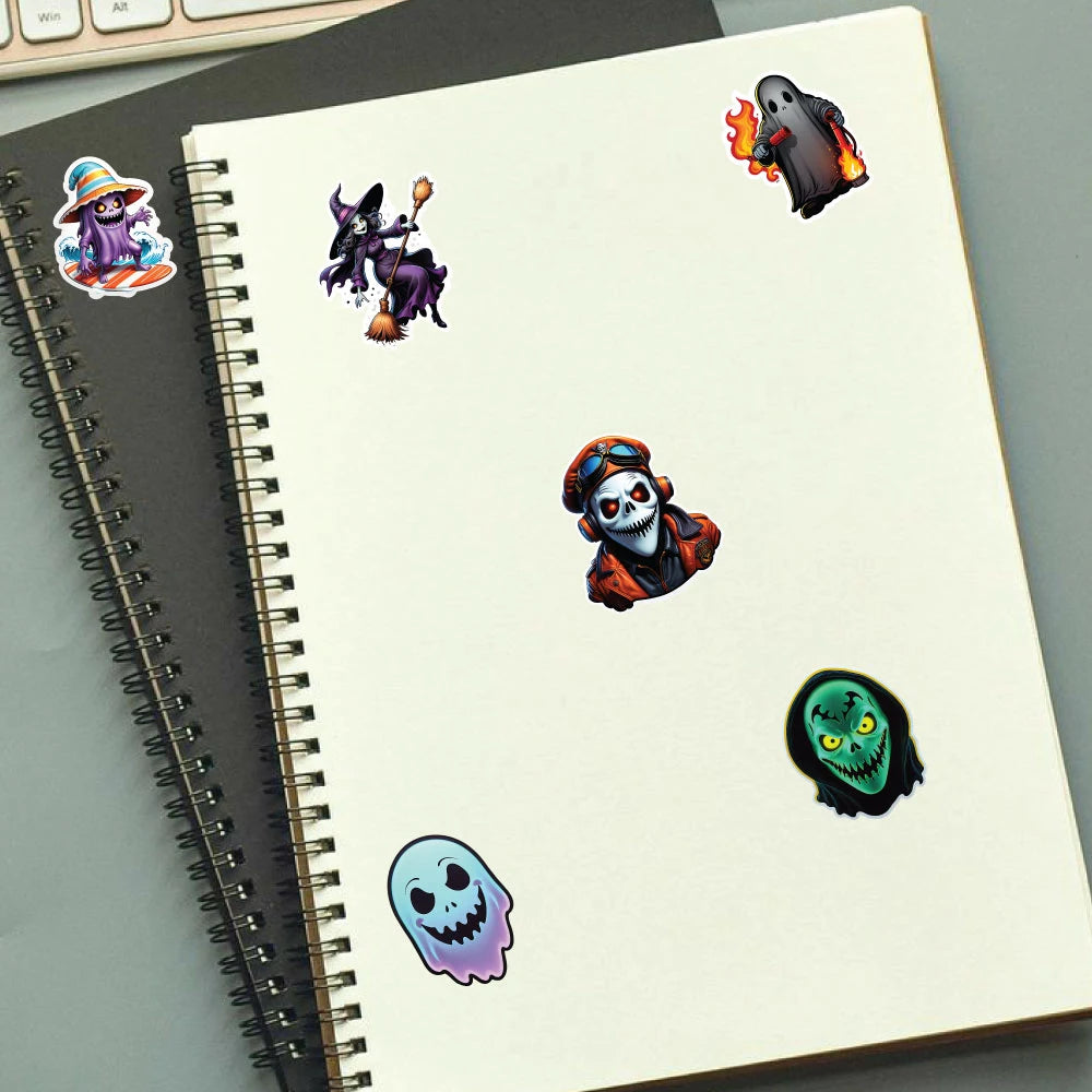 Ghost Sticker Bundle – 48 Waterproof Aesthetic Stickers Infographic