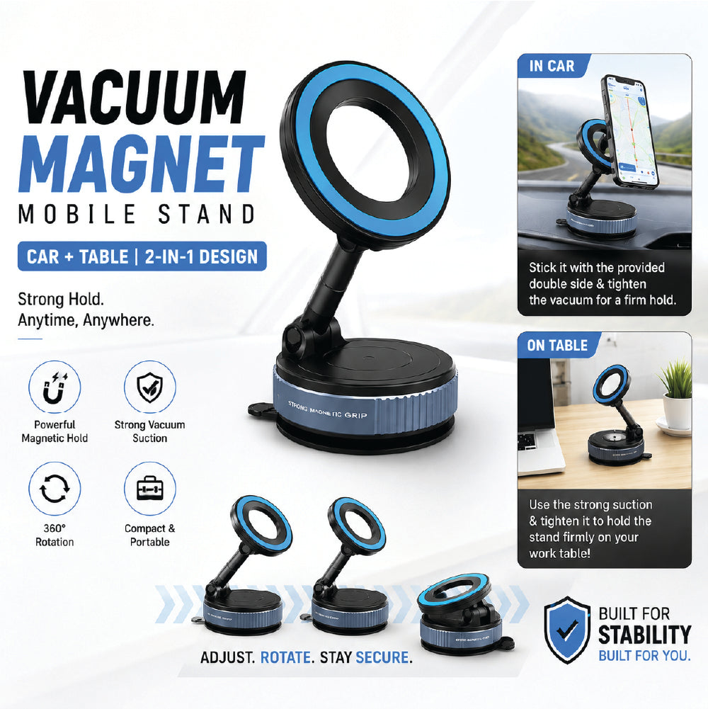 Car cum Table Stand - Magnetic, Adjustable Angles