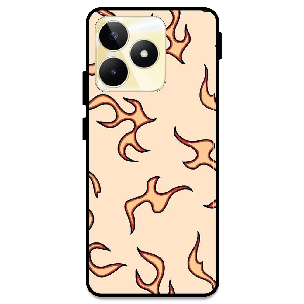 Yellow Flames - Armor Case For Realme Models Realme Narzo N53