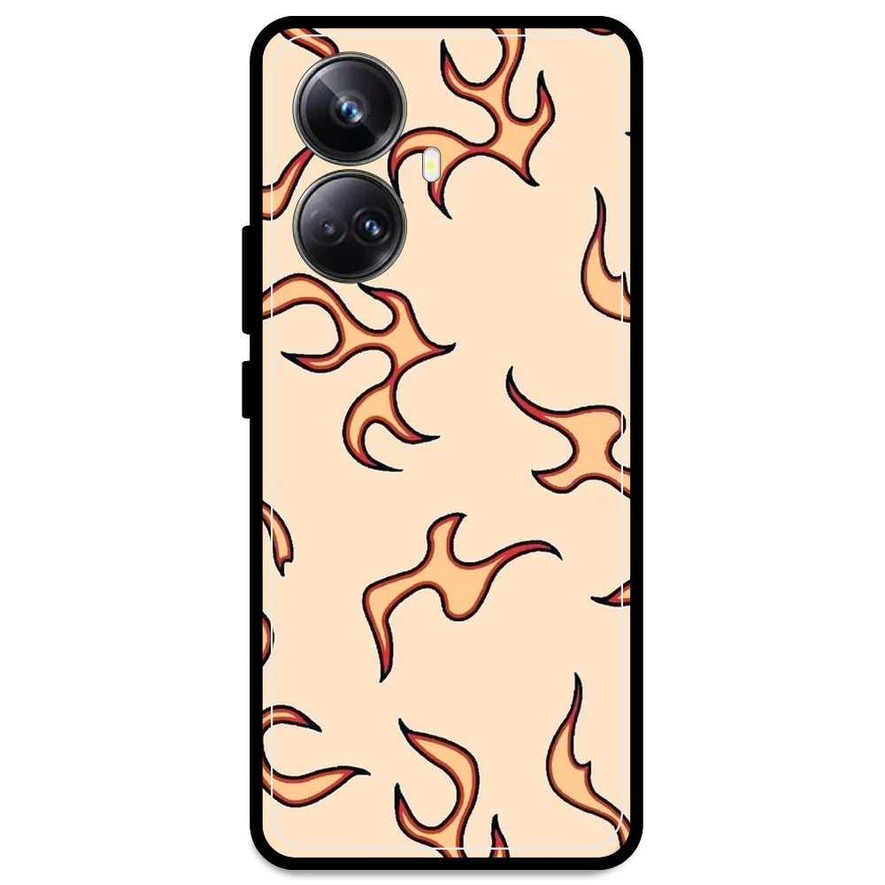 Yellow Flames - Armor Case For Realme Models Realme 10 Pro Plus