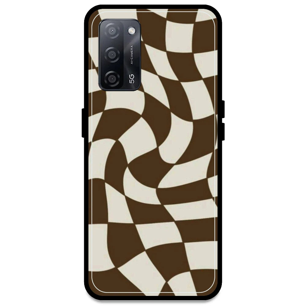 Brown Checks - Armor Case For Oppo Models Oppo A53s 5G