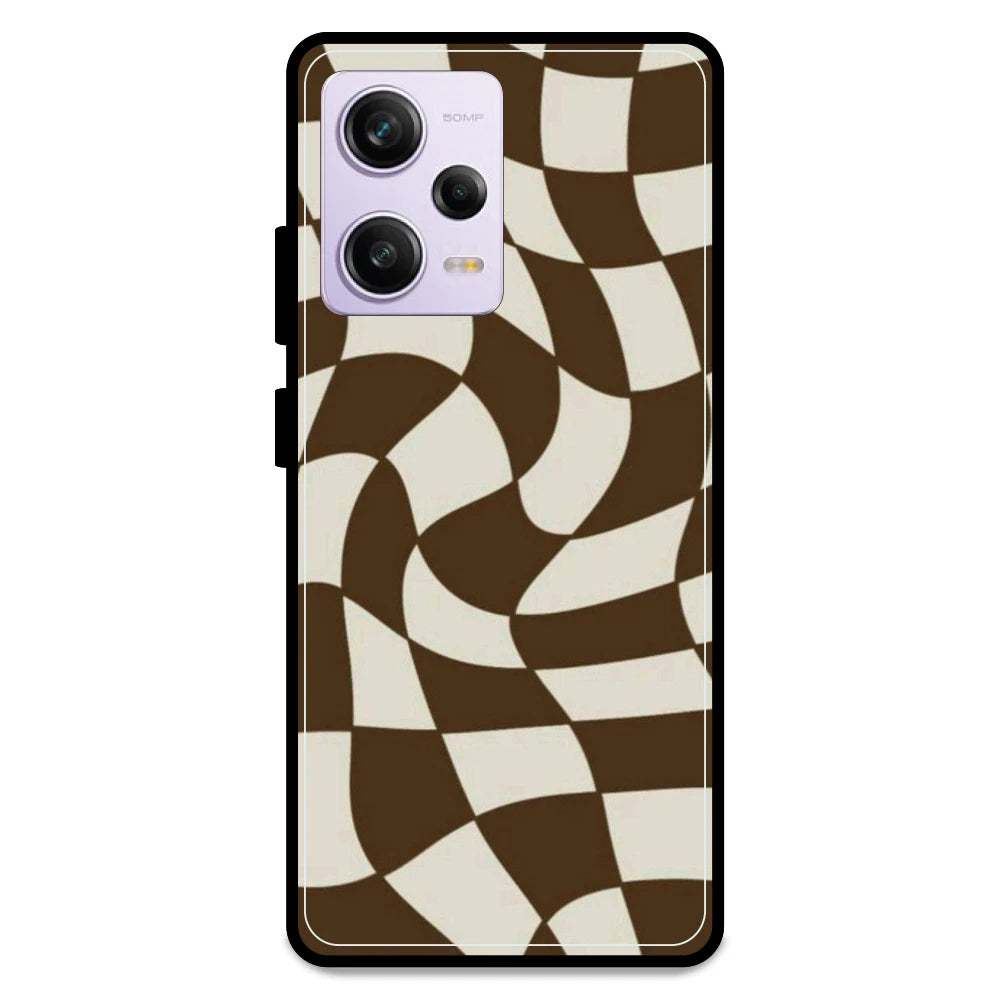 Brown Checks - Armor Case For Redmi Models Redmi Note 12 Pro