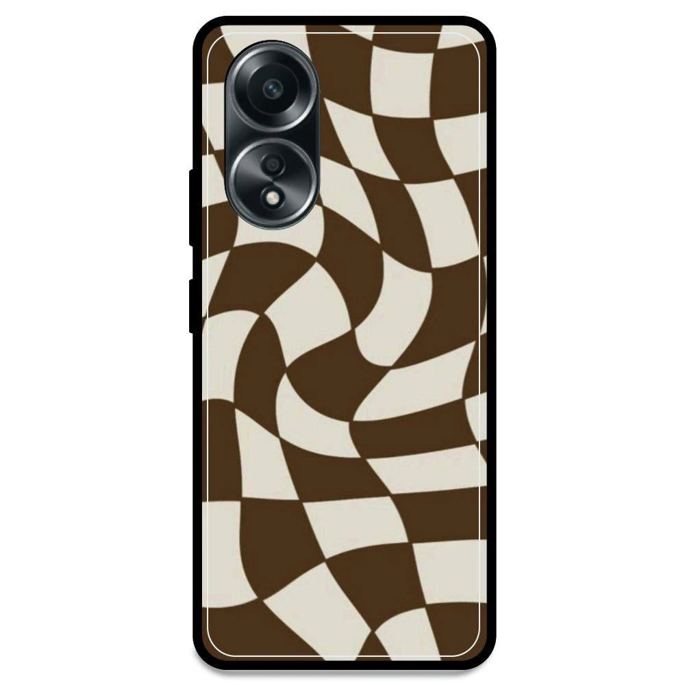 Brown Checks - Armor Case For Oppo Models Oppo A58
