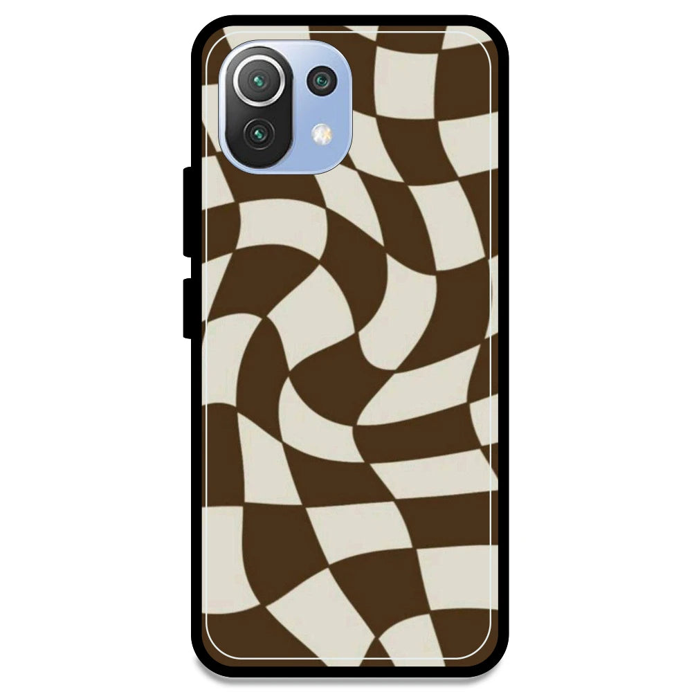Brown Checks - Armor Case For Redmi Models Redmi Note 11 Lite