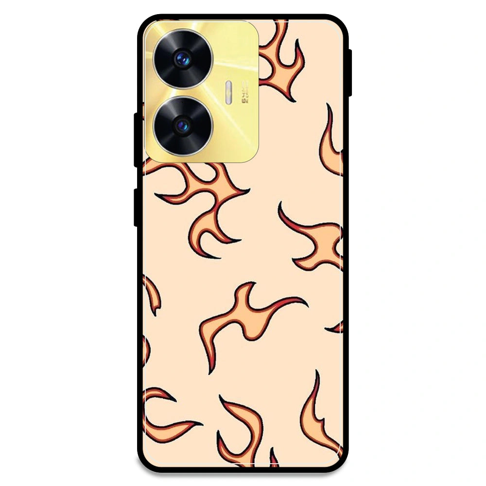 Yellow Flames - Armor Case For Realme Models Realme C55