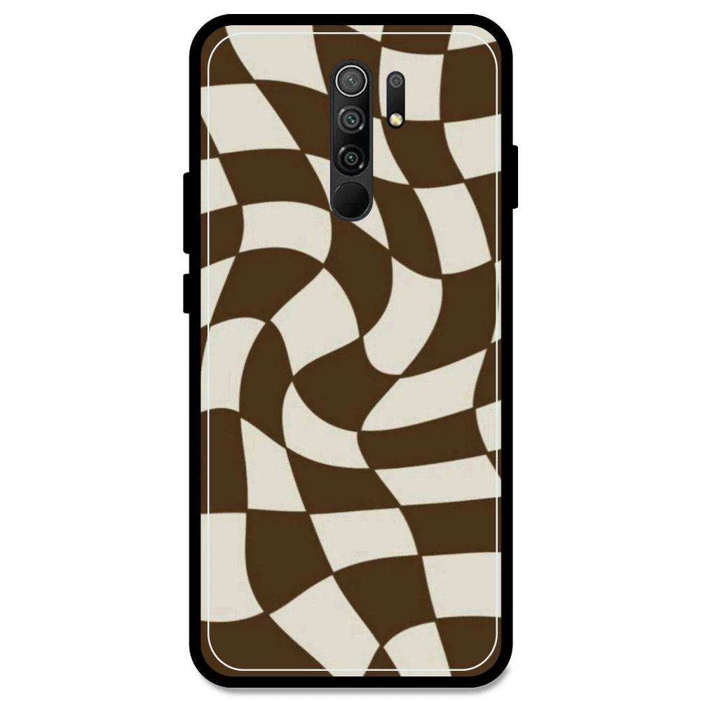 Brown Checks - Armor Case For Redmi Models Redmi Note 9 Prime