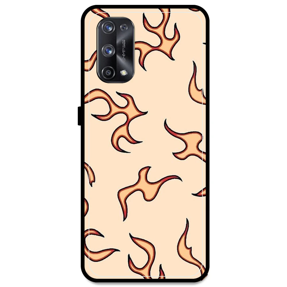 Yellow Flames - Armor Case For Realme Models Realme X7 Pro