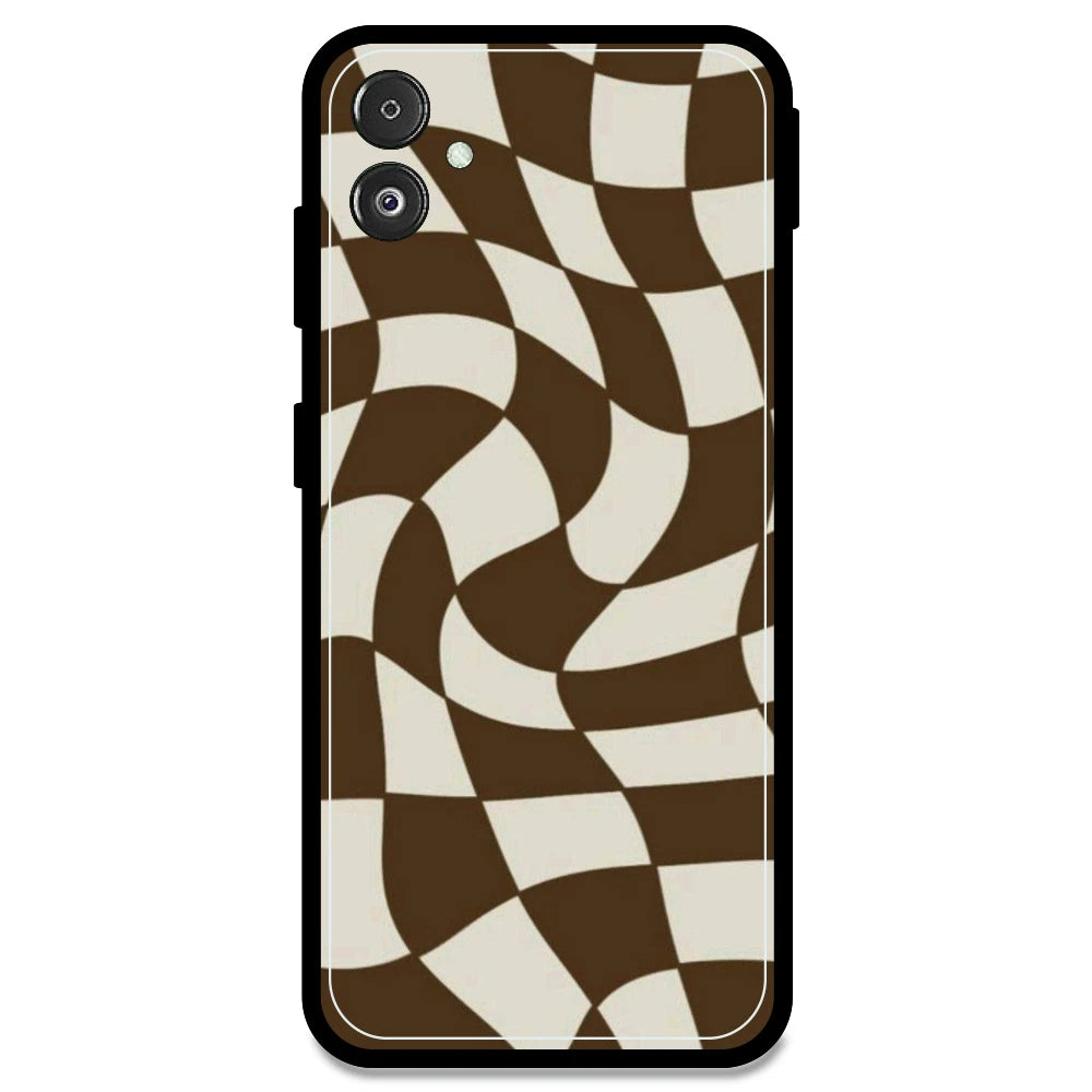 Brown Checks - Armor Case For Samsung Models Samsung F14 5G