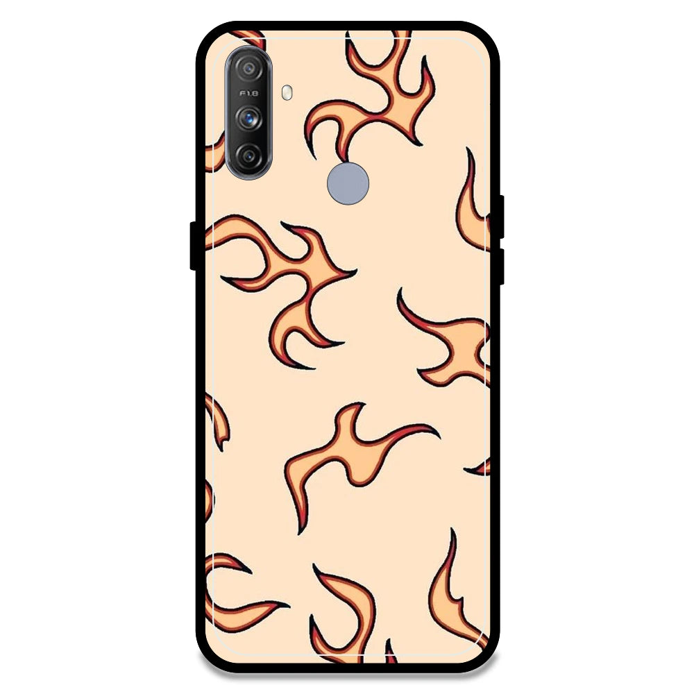 Yellow Flames - Armor Case For Realme Models Realme Narzo 20A