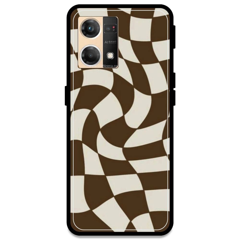 Brown Checks - Armor Case For Oppo Models Oppo F21 Pro 4G