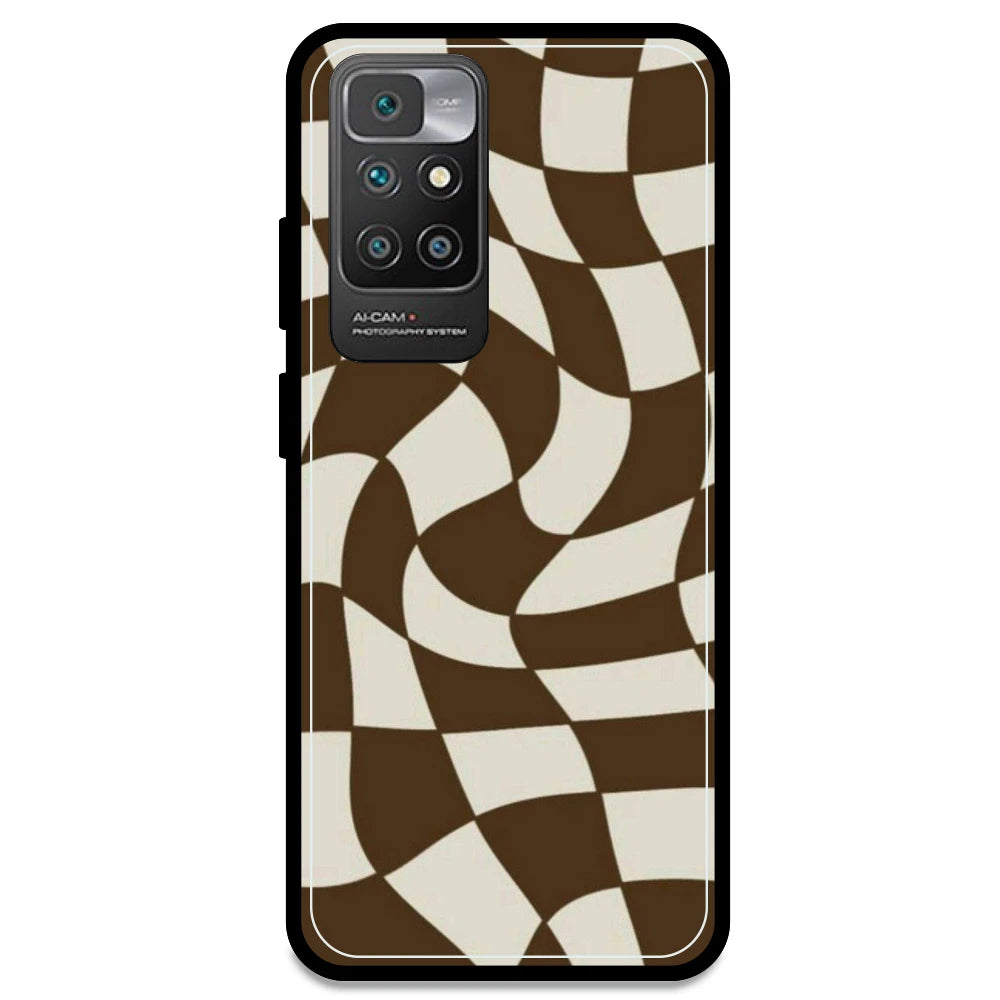 Brown Checks - Armor Case For Redmi Models Redmi Note 10 Prime