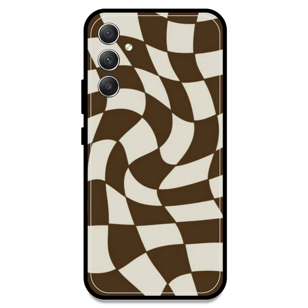 Brown Checks - Armor Case For Samsung Models Samsung A34 5G