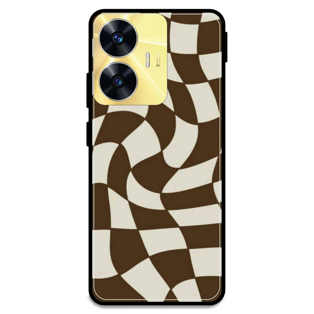 Brown Checks - Armor Case For Realme Models Realme C55