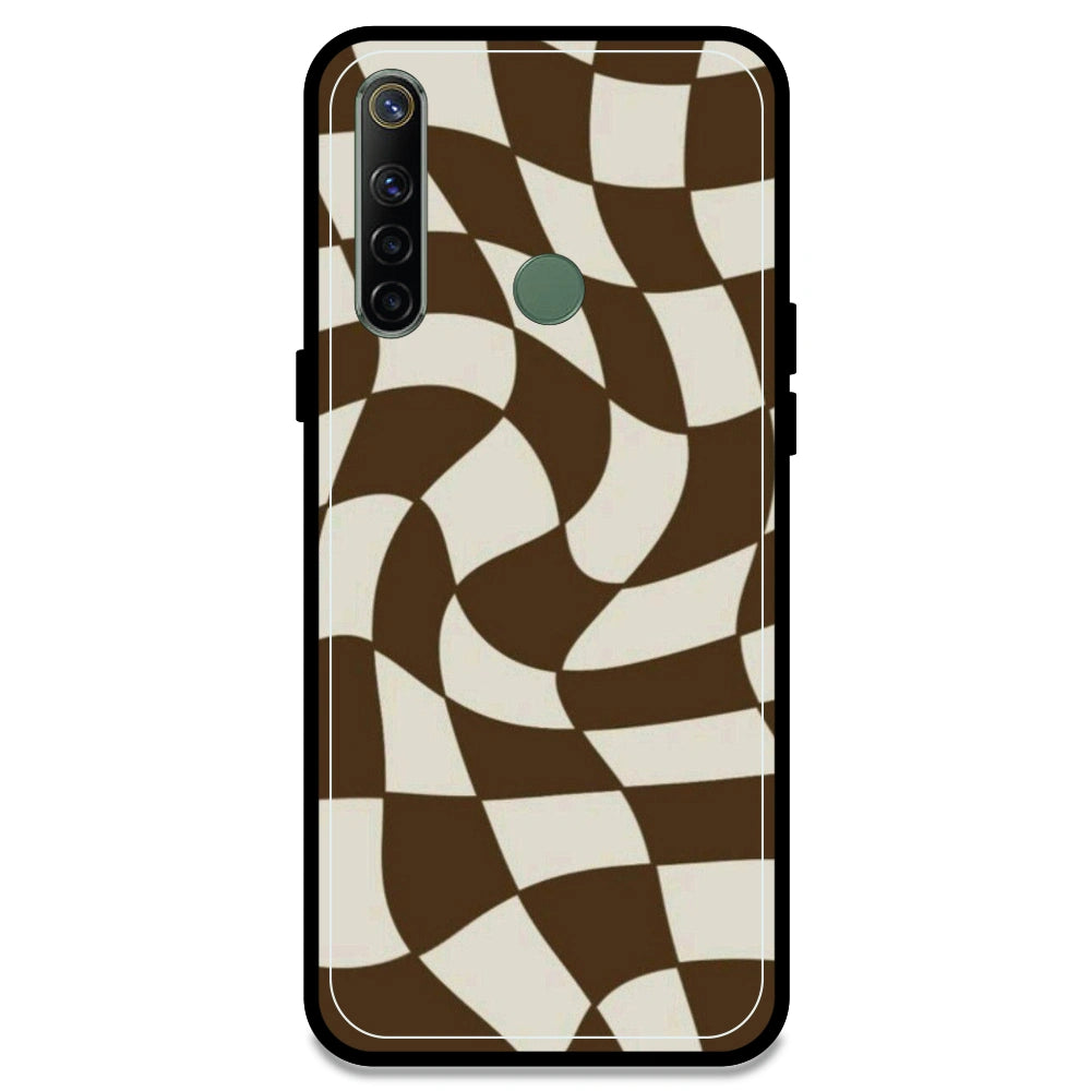 Brown Checks - Armor Case For Realme Models Realme Narzo 10