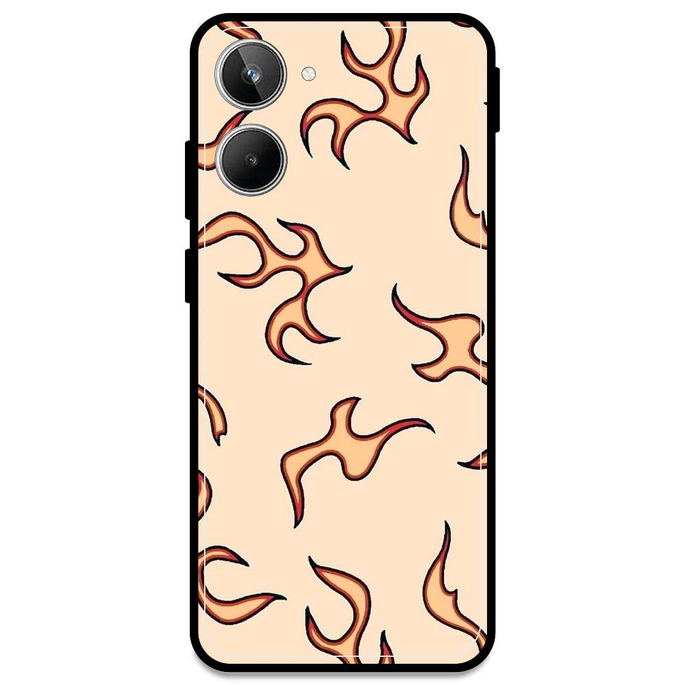Yellow Flames - Armor Case For Realme Models Realme 10 Pro