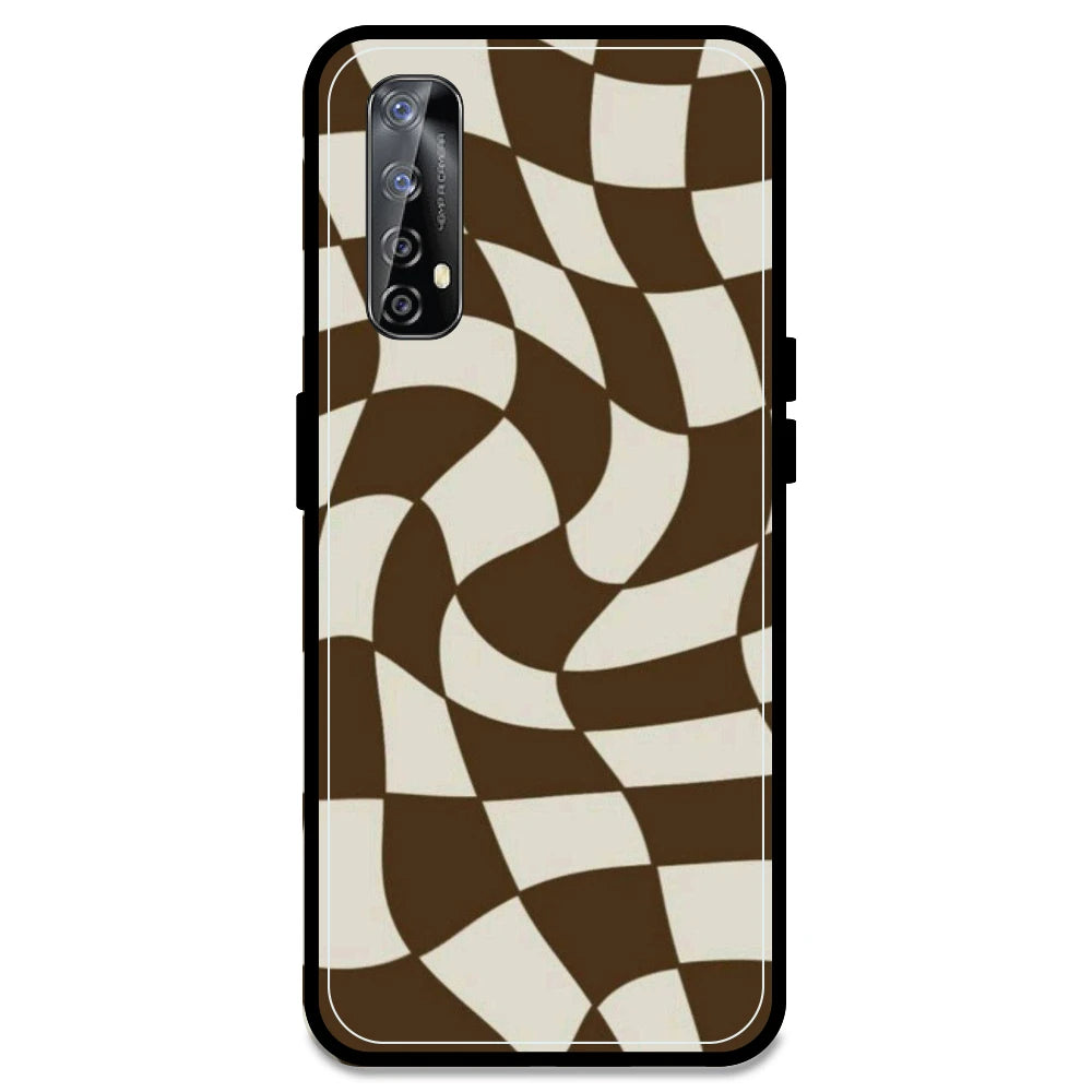 Brown Checks - Armor Case For Realme Models Realme Narzo 20 Pro