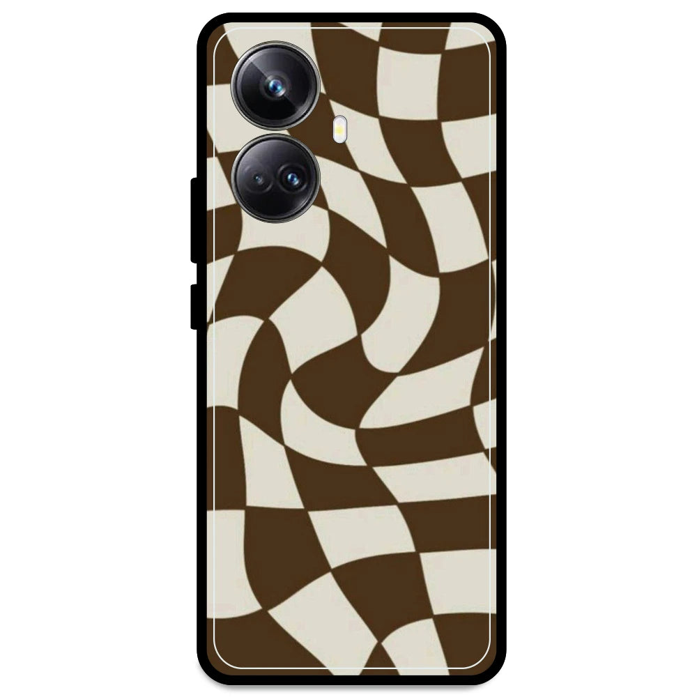 Brown Checks - Armor Case For Realme Models Realme 10 Pro Plus