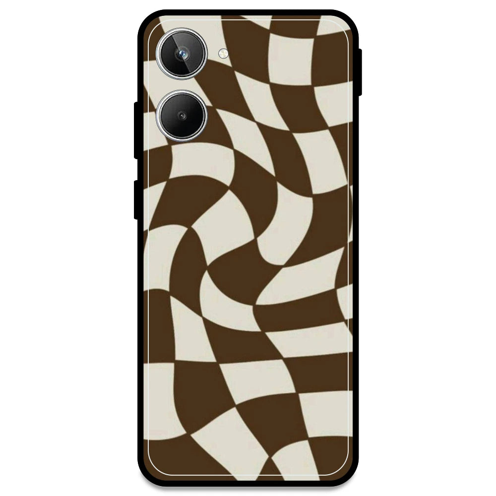 Brown Checks - Armor Case For Realme Models Realme 10 Pro