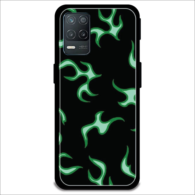 Green Flames - Armor Case For Realme Models Realme 8 5G
