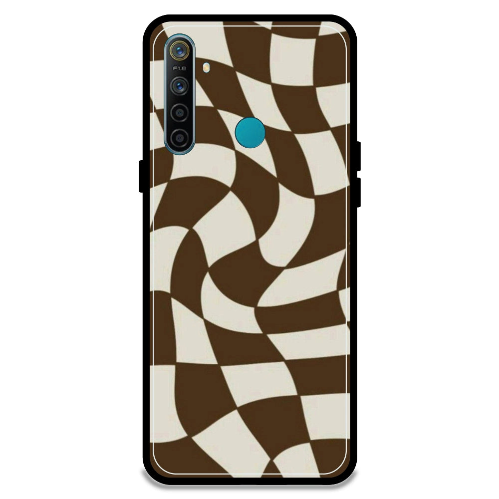 Brown Checks - Armor Case For Realme Models Realme 5i