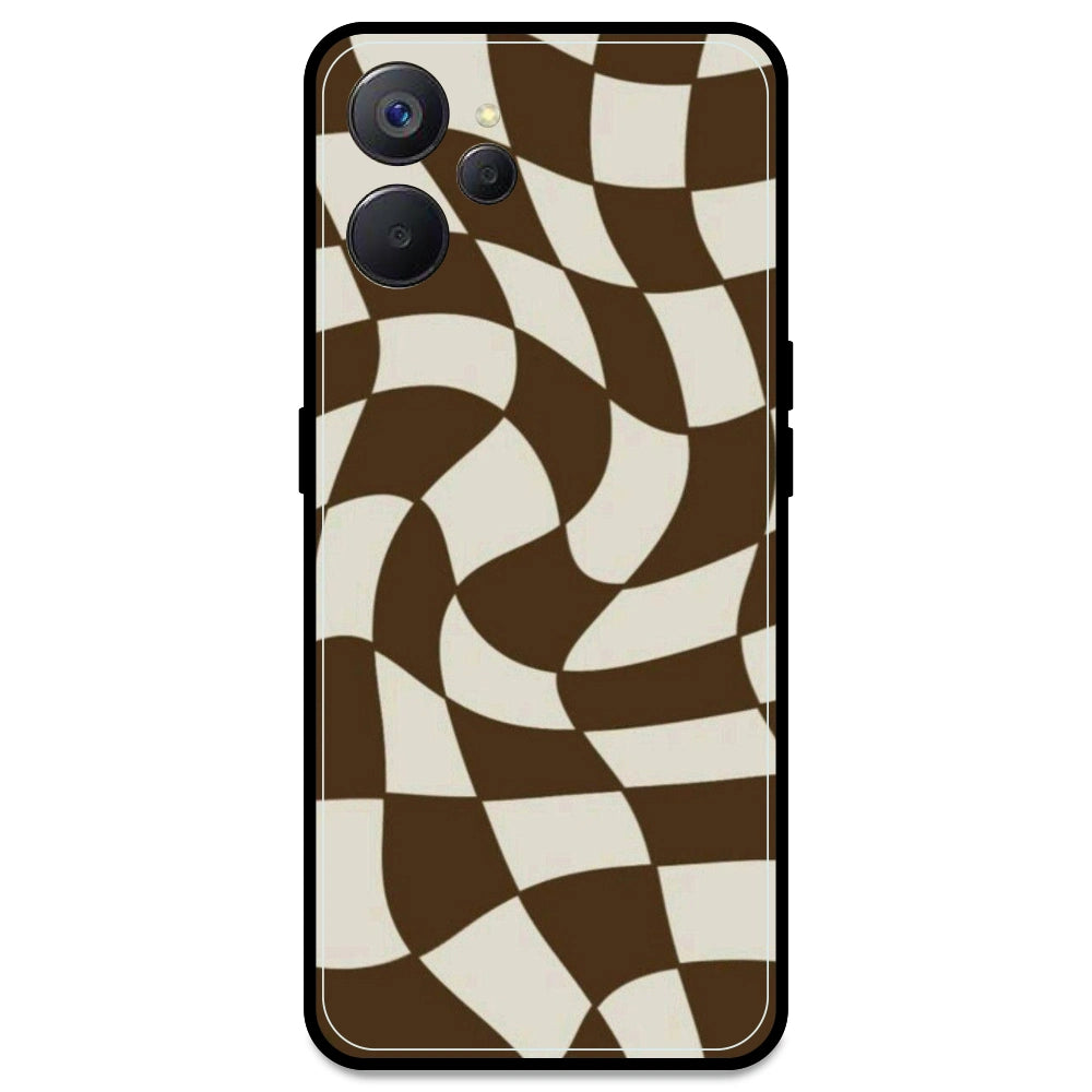 Brown Checks - Armor Case For Realme Models Realme 9i 5G