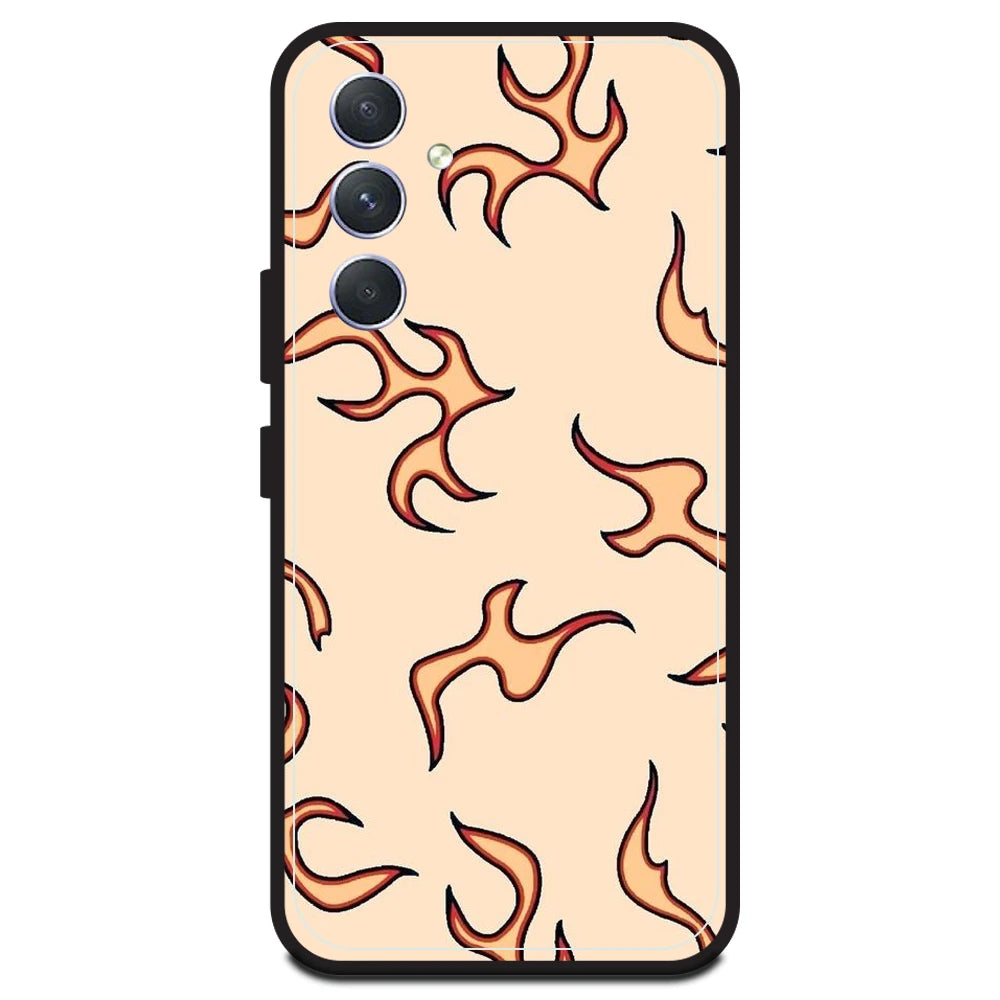Yellow Flames - Armor Case For Samsung Models Samsung A54 5G