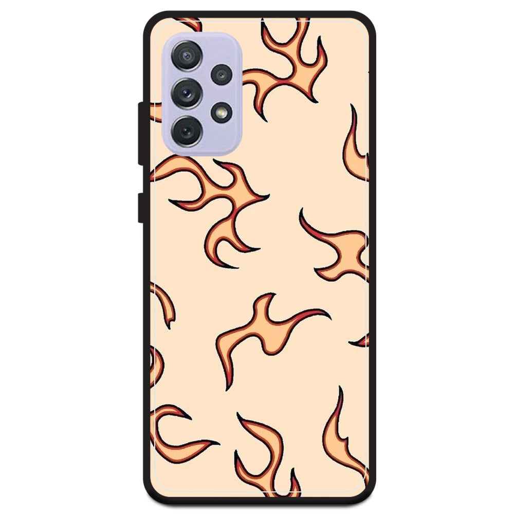 Yellow Flames - Armor Case For Samsung Models Samsung A72