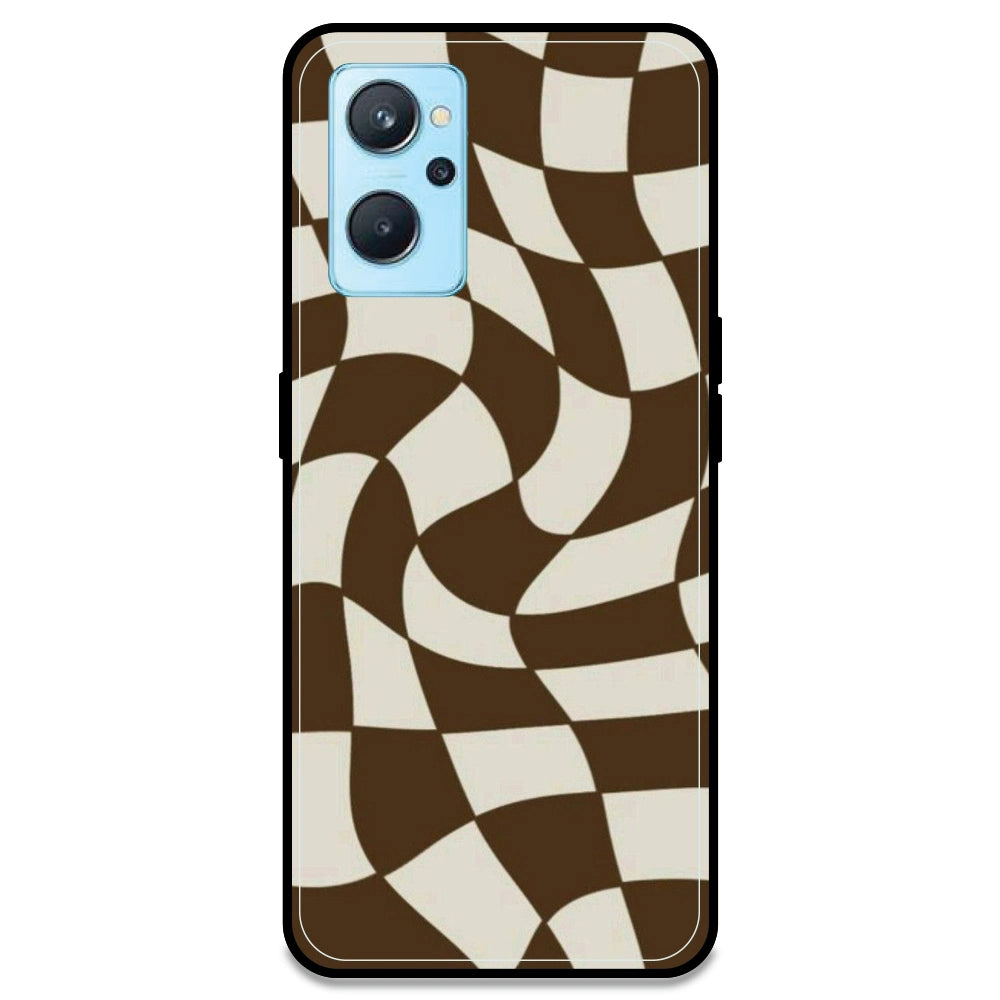 Brown Checks - Armor Case For Realme Models Realme 9i 4G