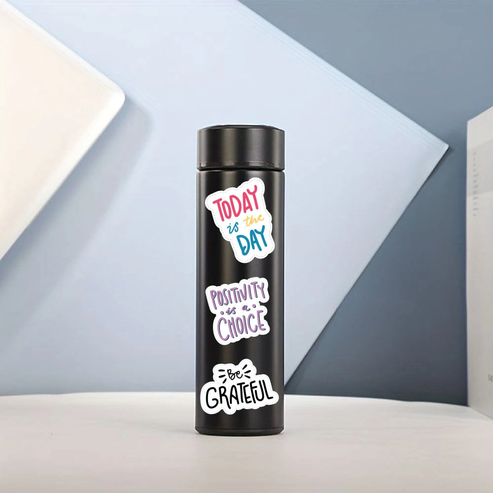 Quotes Sticker Bundle – 48 Waterproof Aesthetic Stickers Infographic
