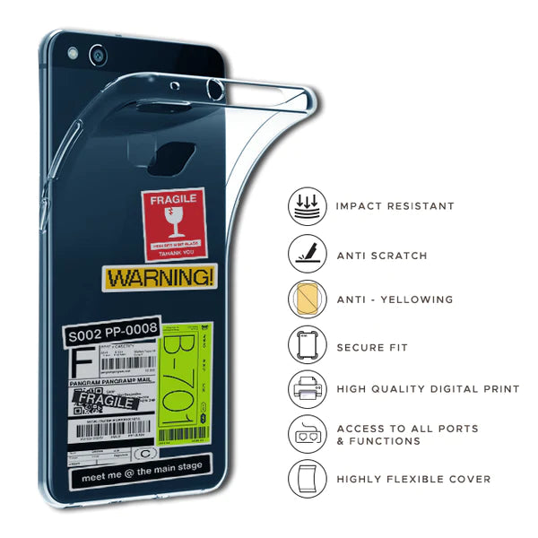 Fragile Labels - Clear Printed Silicon Case For Oppo Models infographic