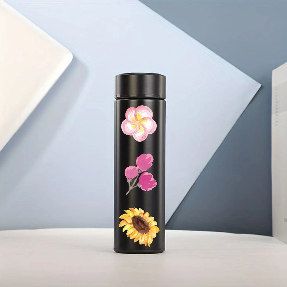 Flower Sticker Bundle – 47 Waterproof Aesthetic Stickers Infographic