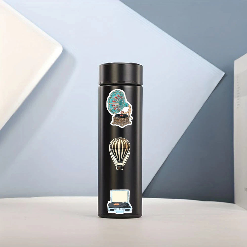 Vintage Travel Stickers Pack – 42+ Retro Aesthetic Stickers Infographic