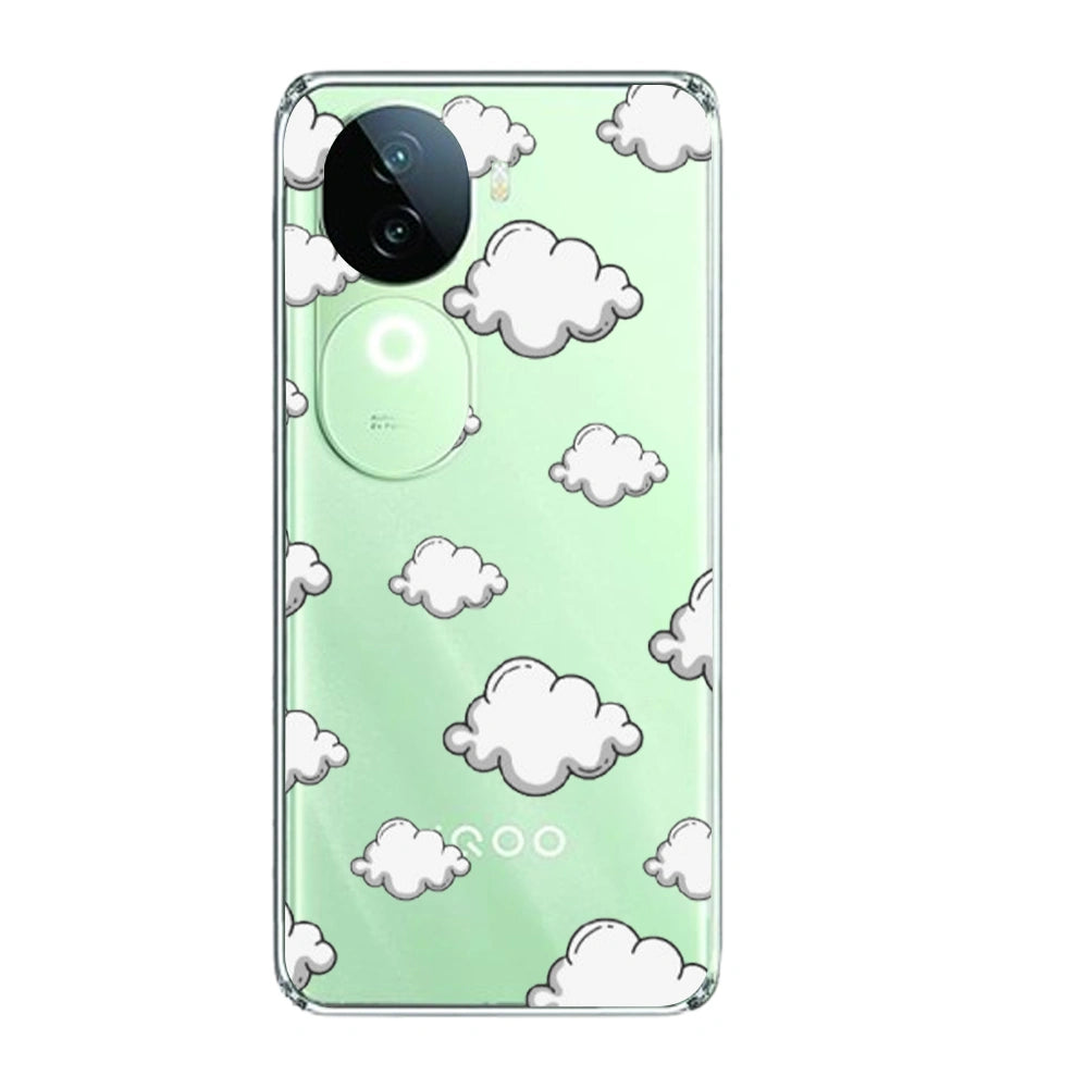 Clouds - Clear Printed Silicone Case For IQOO Infographic