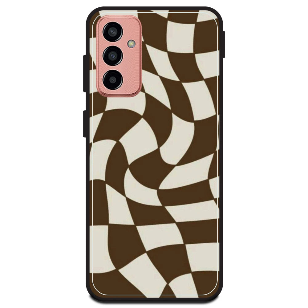 Brown Checks - Armor Case For Samsung Models Samsung M13