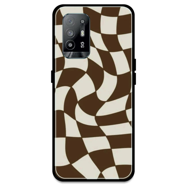 Brown Checks - Armor Case For Oppo Models Oppo A94 5G