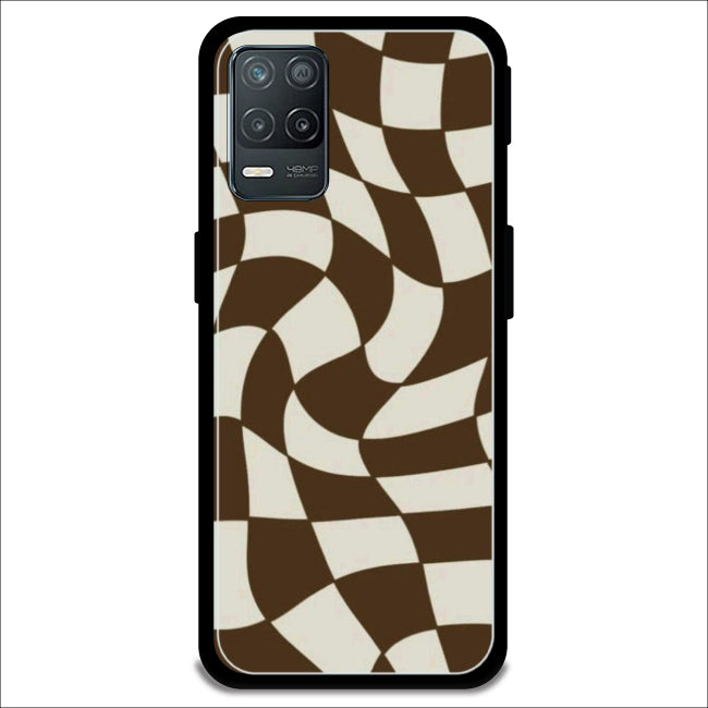 Brown Checks - Armor Case For Realme Models Realme 8 5G
