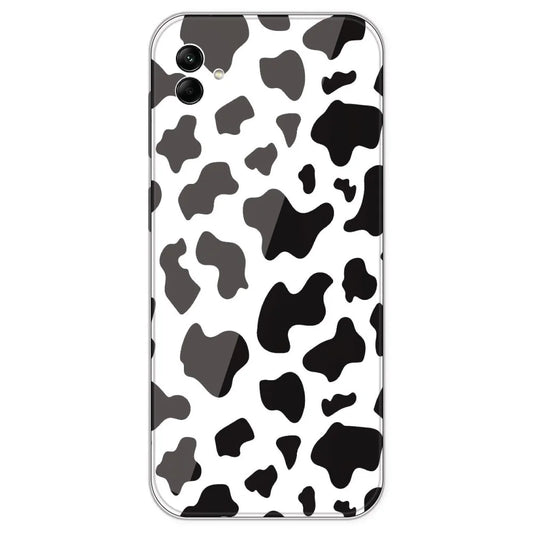 Cow Print - Clear Printed Silicone Case For Samsung Galaxy A04