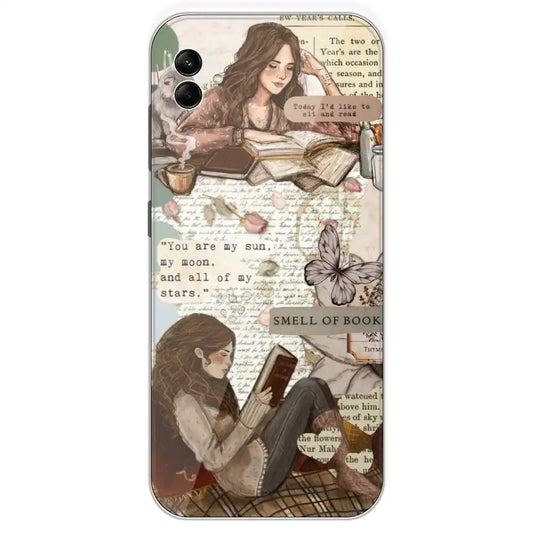 Book Collage - Printed Silicone Case For Samsung Galaxy A04