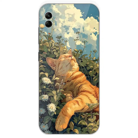 Garfield Sleeping - Printed Silicone Case For Samsung Galaxy A04