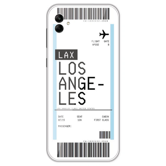 Los Angeles Ticket - Clear Printed Silicone Case For Samsung Galaxy A04