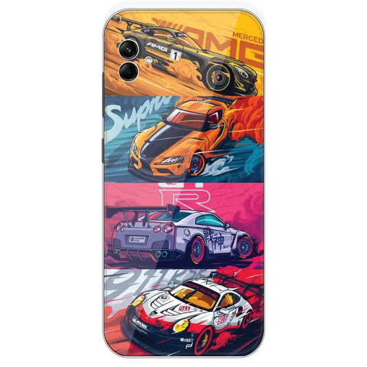 Sports Cars - Printed Silicone Case For Samsung Galaxy A04